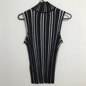 Dorothee Schumacher Vertical Striped Mockneck Top